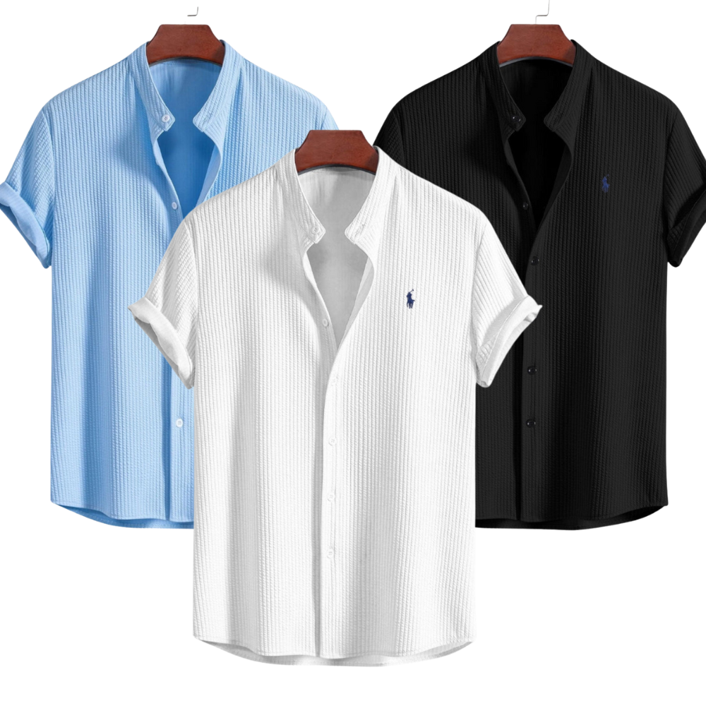[1 kaufen, 3 erhalten] Luxuriöses Poloshirt mit Kragen