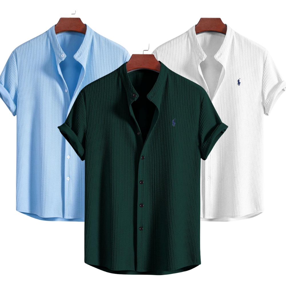 [1 kaufen, 3 erhalten] Luxuriöses Poloshirt mit Kragen
