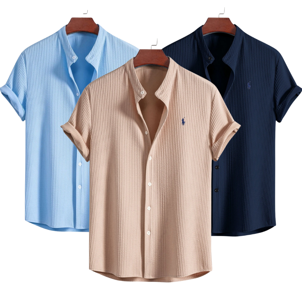 [1 kaufen, 3 erhalten] Luxuriöses Poloshirt mit Kragen