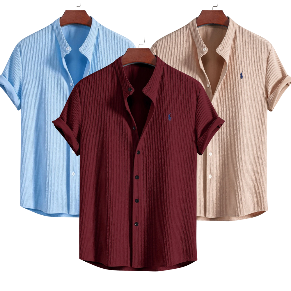 [1 kaufen, 3 erhalten] Luxuriöses Poloshirt mit Kragen
